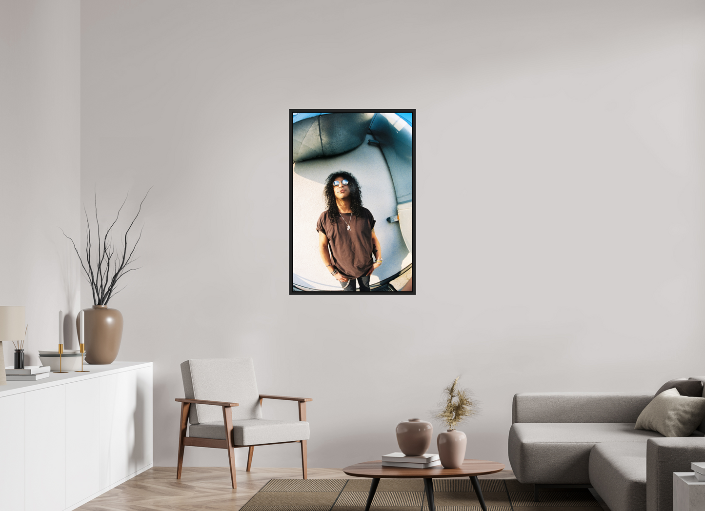 70 x 105 cm, Floater Frame | Black Matte Slash 02