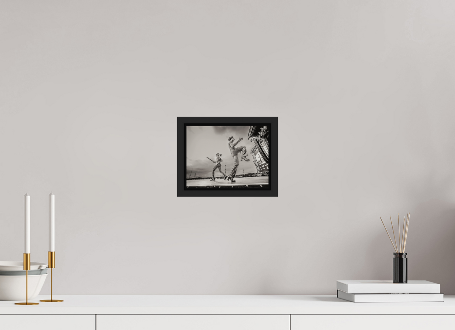 20 x 15 cm, Floater Frame | Black Matte Måneskin Live 01