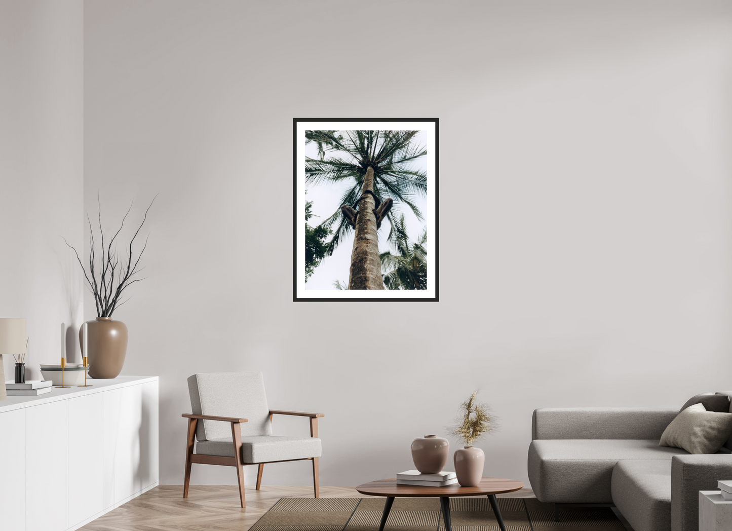 70 x 91,4 cm, Wood Frame with Passe-Partout | Black Matte Zanzibar, Tansania 01