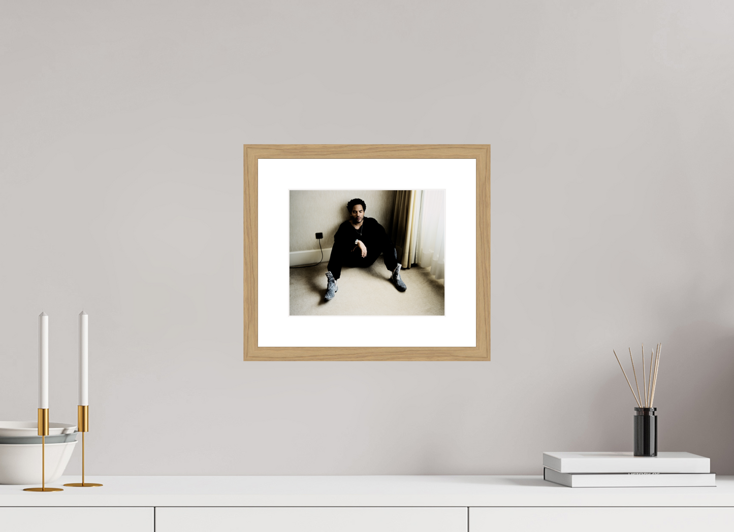 24,5 x 20 cm, Wood Frame with Passe-Partout | Oak Lenny Kravitz 07