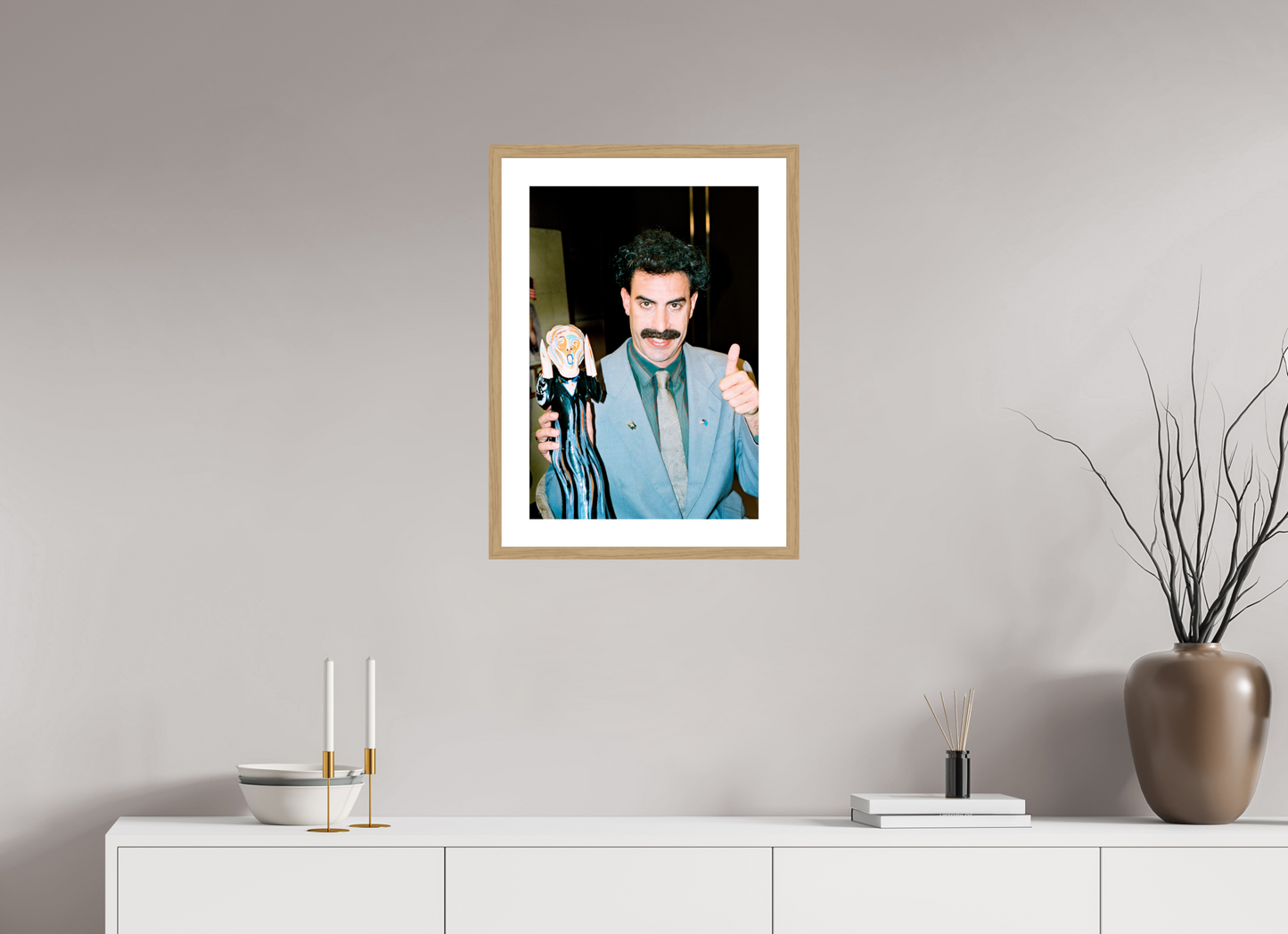 40 x 57,7 cm, Wood Frame with Passe-Partout | Oak Sacha Baron Cohen 01