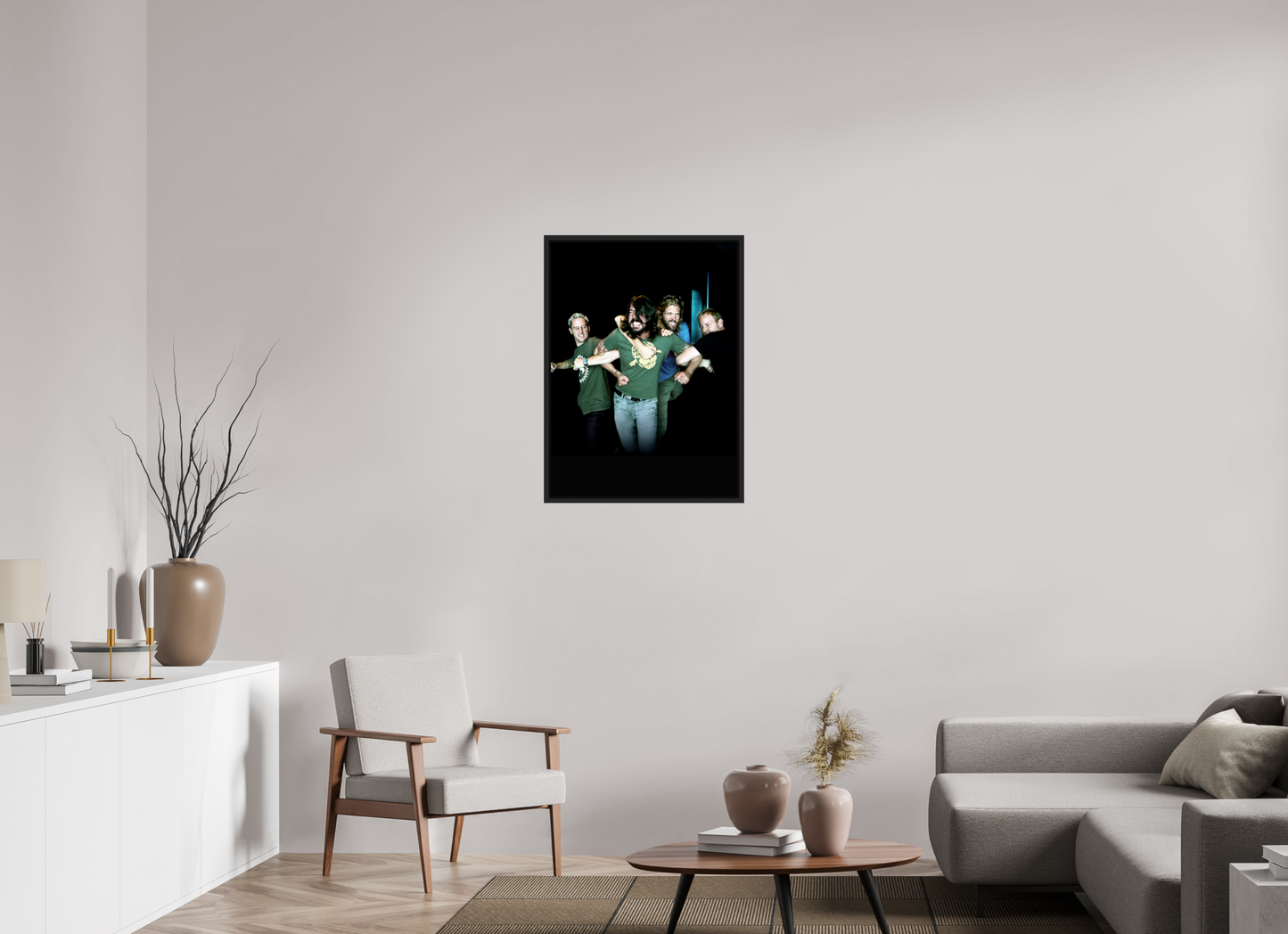 60 x 81,8 cm, Floater Frame | Black Matte Dave Grohl - Foo Fighters 02