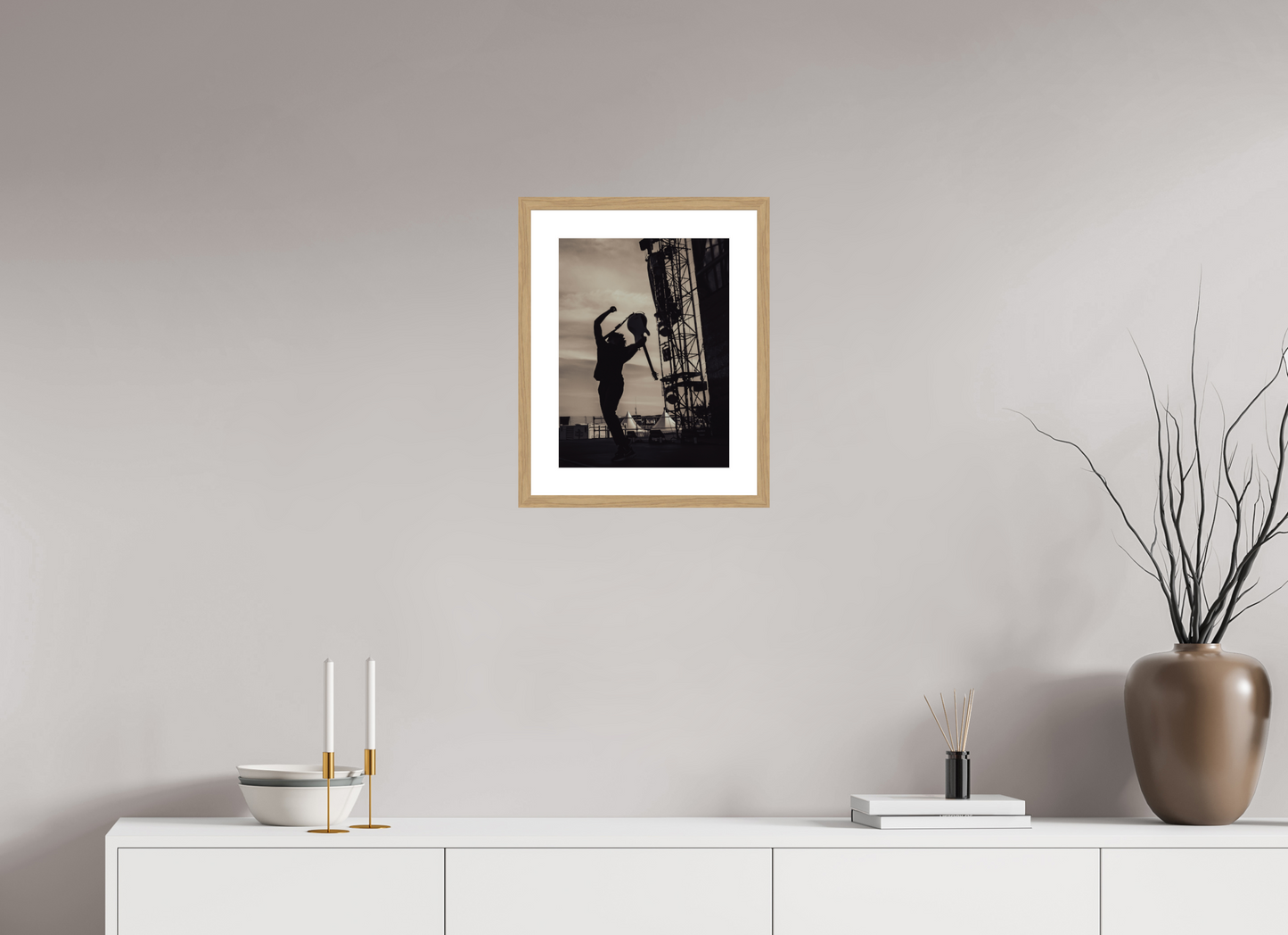 30 x 40 cm, Wood Frame with Passe-Partout | Oak Fever 333 Live 01