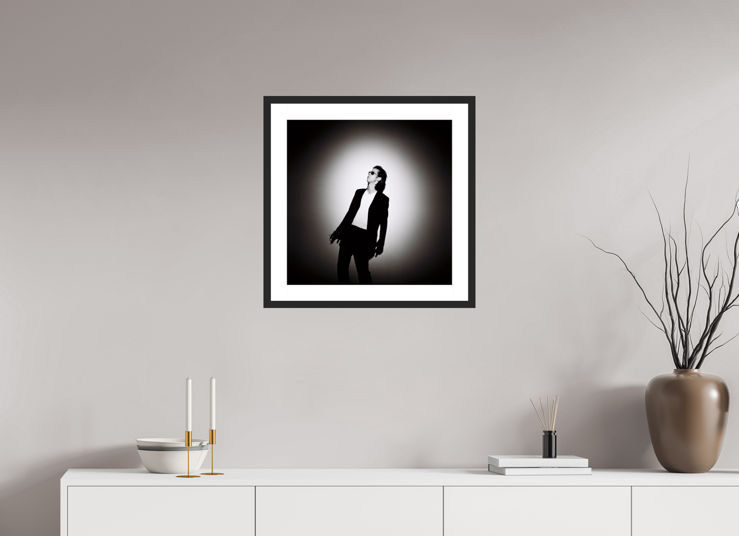 50 x 50 cm, Wood Frame with Passe-Partout | Black Matte Nick Cave 11