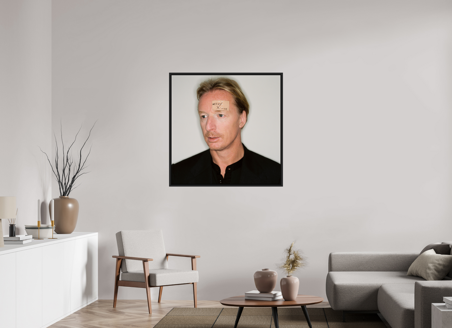 100 x 100 cm, Floater Frame | Black Matte DJ Hell 02