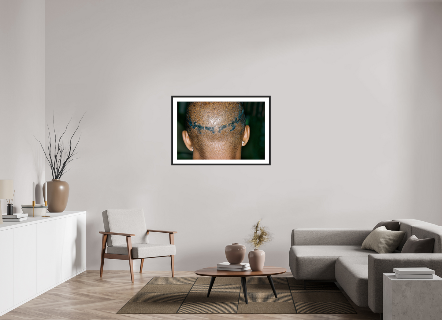 105 x 70 cm, Wood Frame with Passe-Partout | Black Matte Jamie Foxx 05