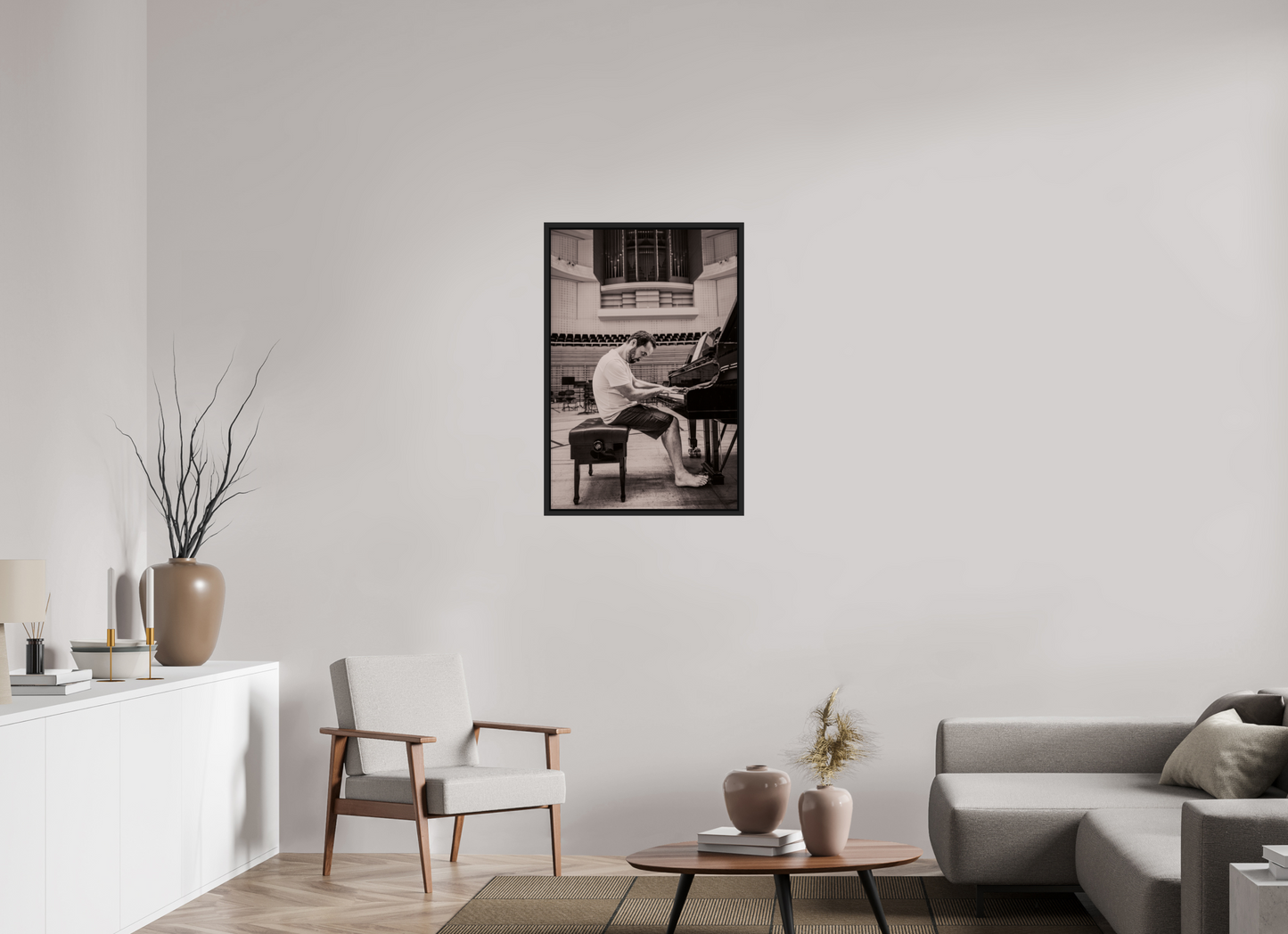 60 x 90 cm, Floater Frame | Black Matte Igor Levit 01